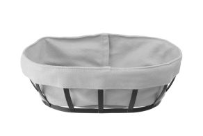 Bakery basket with bag, HENDI, oval, 250x160x(H)75mm
