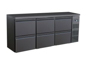 BARCOOLER BLACK 6 DRAWERS