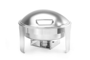 Chafing dish round satin finish, HENDI, Profi Line, 6L, 465x420x(H)320mm