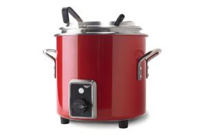 Red Heat and Hold Retro Soup Kettle