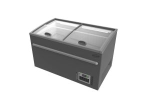 SUPERMARKET CHEST FREEZER GREY 1450 AUTOMATIC DEFROST