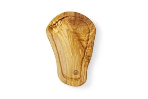 Serving board with groove, olive wood, rectangular, HENDI, 300x210x(H)18mm