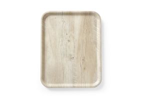 Serving tray with melamine laminate, non slip, with wood design, HENDI, Wood light, 330x430mm