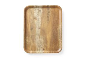Serving tray with melamine laminate, non slip, with wood design, HENDI, Wood, 330x430mm