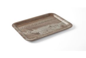 Serving tray with melamine laminate, non slip, with wood design, HENDI, Wood dark, 240x340mm