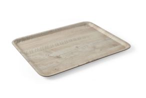 Serving tray with melamine laminate, non slip, with wood design, HENDI, Wood light, 370x530mm