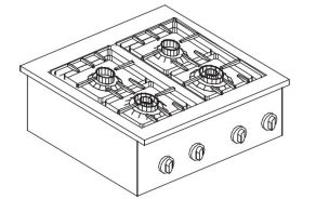 GAS RANGE 4 BU. 14KW