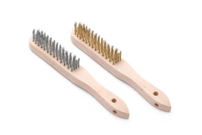 Brass & stainless steel wire brush set - 2 pcs, HENDI, 2 pcs., (L)290mm