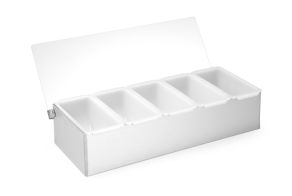 Bar condiment holder, BarUp, 5 containers, 375x140x(H)90mm