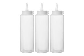 Dispenser bottle set - 3 pcs, HENDI, 0,35L, Transparent, 3 pcs., ?55x(H)205mm