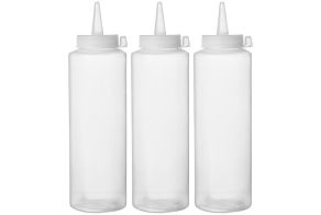 Dispenser bottle set - 3 pcs, HENDI, 0,2L, Transparent, 3 pcs., ?50x(H)185mm