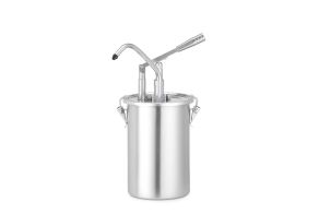 Stainless steel sauce container with dispenser, HENDI, 4,5L, ?180x(H)420mm