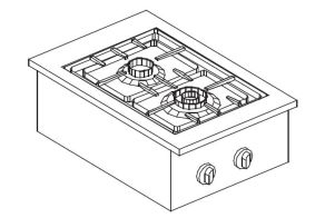 GAS RANGE 2 BU. 9KW