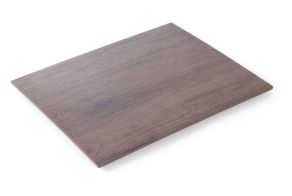 Plateau, rectangular – oak wood design, HENDI, GN 1/2, 325x265x(H)10mm