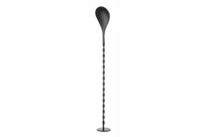 Bar spoon with muddler, BarUp, Black, 280x35mm