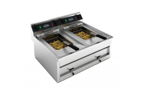 ELECTRIC COUNTER FRYER 2X12L 2X9KW
