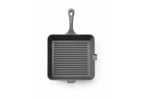 Cast iron grill pan, HENDI, Black, 265x265x(H)50mm