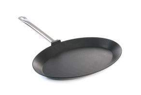Fish frying pan - oval Titanium Professional, HENDI, 400x275x(H)35mm