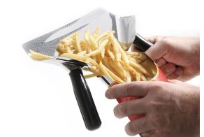 French fries and nachos funnel scoop, HENDI, Black, 230x220mm