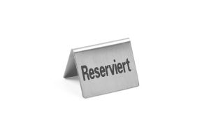 Table sign Reserved - 4 pcs, HENDI, Reserviert, 50x35x(H)40mm