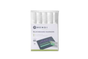 Blackboard markers 6 mm, HENDI, 5 white markers