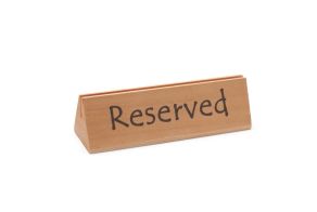 Table sign reserved, HENDI, "reserved", 152x44x(H)44mm