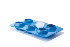 Ice cube mould gem-shaped, BarUp, Blue, 2 pcs., 190x105x(H)30mm