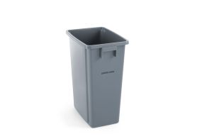 Slim waste bin, AmerBox, 60L, Light grey, 455x315x(H)580mm
