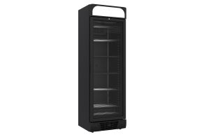 FREEZER 1 GLASS DOOR BLACK 382L