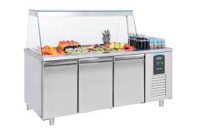 SALADETTE 3 DOORS 4x 1/1GN CONTAINER