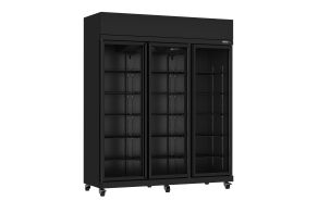 REFRIGERATOR 3 GLASS DOORS BLACK IRM-1180R BL