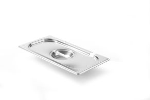 Lid for GN containers with soup/sauce ladle recess, HENDI, Kitchen Line, GN 1/3, 325x176mm