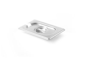 Lid for GN containers with soup/sauce ladle recess, HENDI, Kitchen Line, GN 1/9, 176x108mm