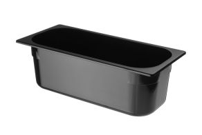 Polycarbonate ice cream container, HENDI, 5L, Black, 360x165x(H)120mm