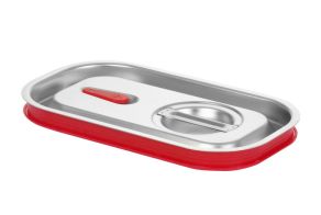 Lid for GN containers with silicone rim, HENDI, Kitchen Line, GN 1/4, 265x162mm