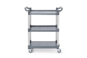 3-shelf polypropylene service cart, small, AmerBox, 800x420x(H)945mm