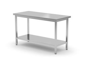 Central work table – bolted, HENDI, Kitchen Line, 1400x700x(H)850mm