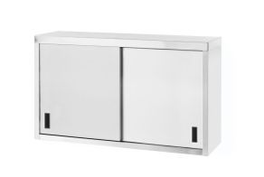 Wall mounted cabinet – welded, with sliding doors, HENDI, Profi Line, 1000x300x(H)600mm