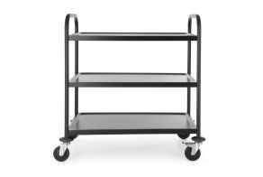 Serving trolley matt black, HENDI, 905x585x(H)945mm