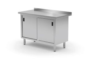 Wall table cabinet with sliding doors – welded, HENDI, Profi Line, 1000x600x(H)850mm