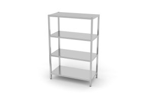 Storage rack with 4 full shelves – bolted, HENDI, Kitchen Line, 1000x500x(H)1800mm