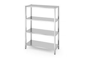 Storage rack with 4 full shelves – bolted, HENDI, Kitchen Line, 1200x500x(H)1800mm