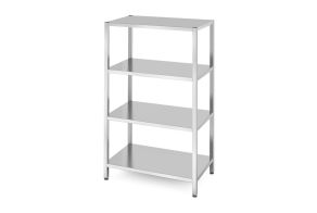 Storage rack with 4 full shelves – bolted, HENDI, Kitchen Line, 1000x600x(H)1800mm