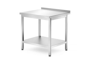 Wall table with a shelf – bolted, depth 700 mm, HENDI, Kitchen Line, 800x700x(H)850mm