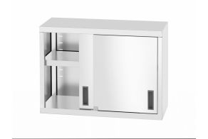 Wall mounted cabinet – welded, with sliding doors, HENDI, Profi Line, 800x300x(H)600mm