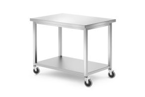 Mobile table, with shelf – bolted, HENDI, Kitchen Line, 1000x700x(H)850mm