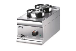 Lincat Silverlink 600 Electric Counter-top Bain Marie - Dry Heat - Round Pots - Base + 2 Pots - W 300 mm - 0.5 kW