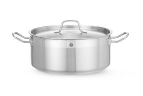Stew pan low - with lid, HENDI, Profi Line, 7,5L, ?280x(H)120mm
