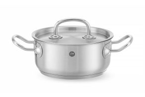 Stew pan low - with lid, HENDI, Kitchen Line, 1,5L, ?160x(H)75mm