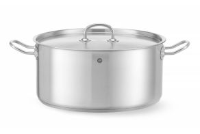 Stew pan low - with lid, HENDI, Kitchen Line, 12L, ?320x(H)150mm